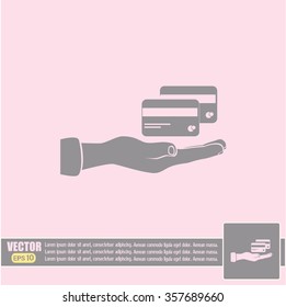 hand credit card icon