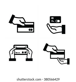 Hand and credit card icon