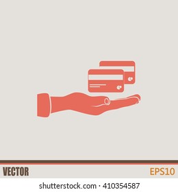 hand credit card icon