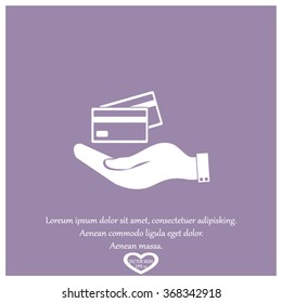 Hand credit card to pay