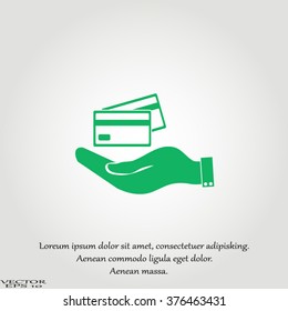 Hand credit card to pay