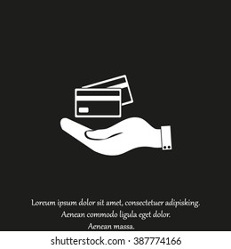 Hand credit card to pay