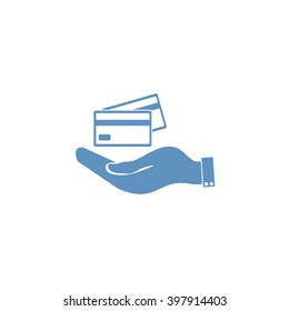 Hand credit card to pay