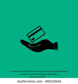 Hand credit card to pay