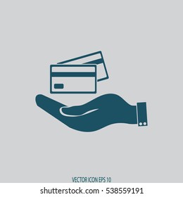 Hand credit card to pay