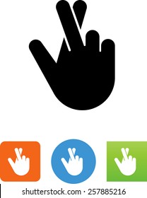 Hand With Crossed Fingers Symbol