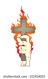 the hand with the crucifixion