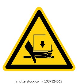Hand Crush Force From Above Symbol Sign, Vector Illustration, Isolate On White Background Label .EPS10  