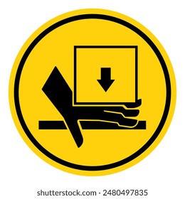 Hand Crush Force From Above Symbol Sign, Vector Illustration, Isolate On White Background Label .EPS10