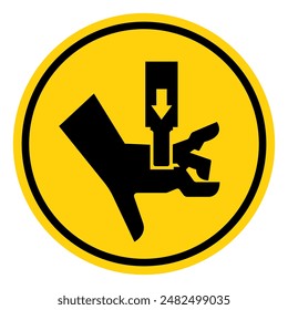 Hand Crush Force From Above Symbol Sign, Vector Illustration, Isolate On White Background Label .EPS10