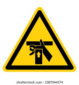 Hand Crush Force From Below Symbol Sign, Vector Illustration, Isolate On White Background Label .EPS10  