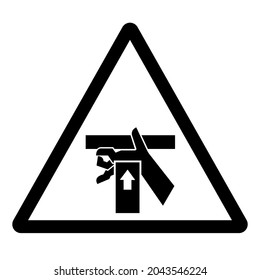 Hand Crush Force From Below Symbol Sign, Vector Illustration, Isolate On White Background Label .EPS10