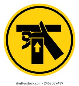 Hand Crush Force From Below Symbol Sign, Vector Illustration, Isolate On White Background Label .EPS10
