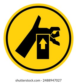 Hand Crush Force from Below Symbol Sign, Vector Illustration, Isolate On White Background Label .EPS10