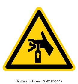 Hand Crush Force From Below Symbol Sign, Vector Illustration, Isolate On White Background Label.EPS10