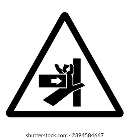 Fuerza de aplastamiento de mano del signo de símbolo izquierdo, Ilustración de vectores, Aislar en la etiqueta de fondo blanco .EPS10