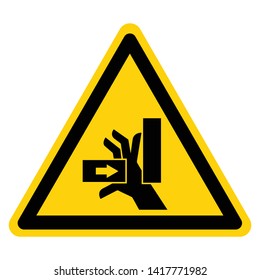 Hand Crush Force From Right Symbol Sign, Vector Illustration, Isolate On White Background Label .EPS10