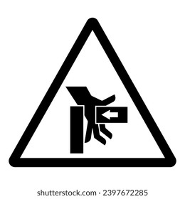 Hand Crush Force From Right Symbol Sign, Vector Illustration, Isolate On White Background Label .EPS10