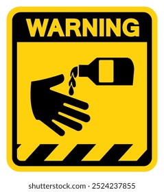 Hand Crush Hazard Warning Sign, Vector Illustration, Isolate On White Background Label. EPS10