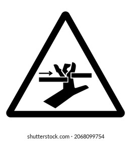 Hand Crush Moving Parts Symbol Sign, Vector Illustration, Isolate On White Background Label .EPS10