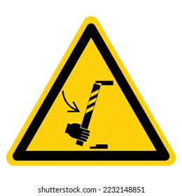 Hand Crush Moving Parts Symbol Sign, Vector Illustration, Isolate On White Background Label .EPS10
