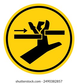 Hand Crush Moving Parts Symbol Sign, Vector Illustration, Isolate On White Background Label .EPS10