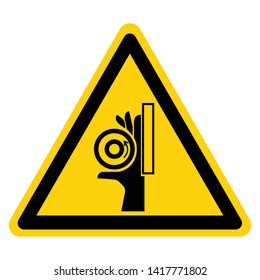 Hand Crush Roller Pinch Point Symbol Sign, Vector Illustration, Isolate On White Background Label .EPS10