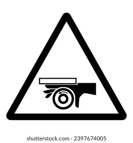 Signo de símbolo de punto de punta de rodillo de aplastamiento manual, ilustración de vector, aislamiento de la etiqueta de fondo blanco .EPS10