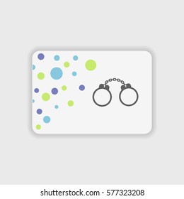 Hand cuffs icon illustration isolated vector sign symbol