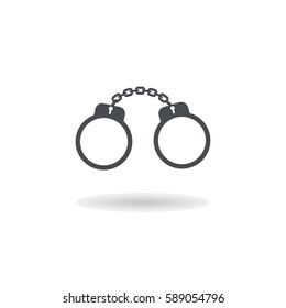 Hand cuffs  icon illustration isolated vector sign symbol