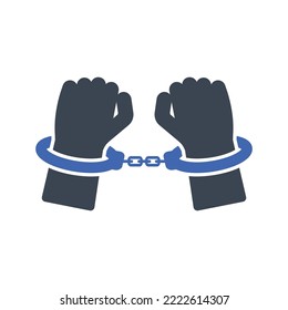 Icono de esposas de mano, gráficos vectoriales