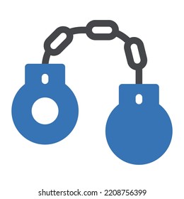 Esposas manuales Ilustración vectorial sobre un fondo transparente. Símbolos de calidad premium. Icono vector de gílifo para el concepto y diseño gráfico.