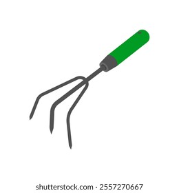 Hand Cultivator, Farming Flat Vector Illustration