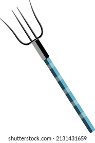 Hand cultivator, illustration, vector on a white background.