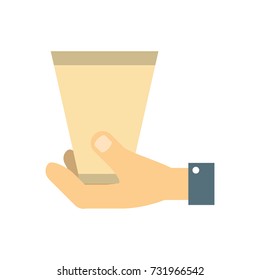 hand  with cup coffee vector illustration