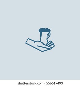 hand, cup, icon