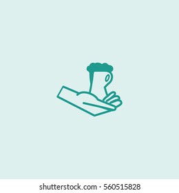 hand, cup, icon