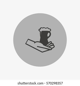 hand, cup, icon