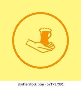 hand, cup, icon