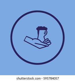hand, cup, icon