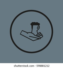 hand, cup, icon