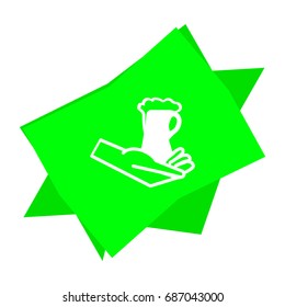 hand, cup, icon