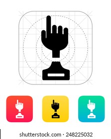Hand cup icon on white background. Vector illustration.