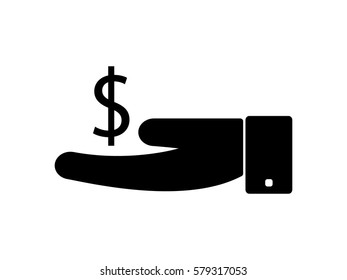 hand, currency, icon, vector illustration eps10