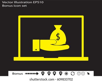 hand, currency, notebook, icon, vector illustration eps10