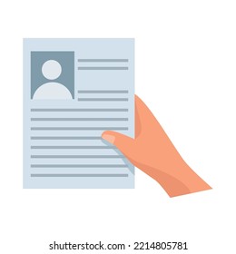 hand with curriculum document icon