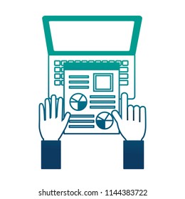 hand with curriculum and laptop resources human