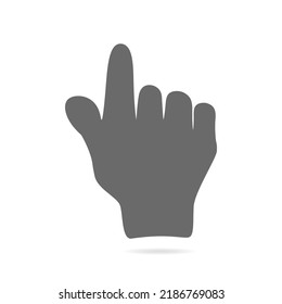 hand cursor arrow vector icon. Digital communication mouse Click, symbol isolated on white background. Trendy Flat style for graphic design, Web site, social media, UI, mobile Upp, EPS10.