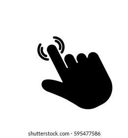 hand cursor arrow vector icon. Digital communication mouse Click, symbol isolated on white background. Trendy Flat style for graphic design