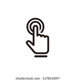 Hand cursor click icon symbol